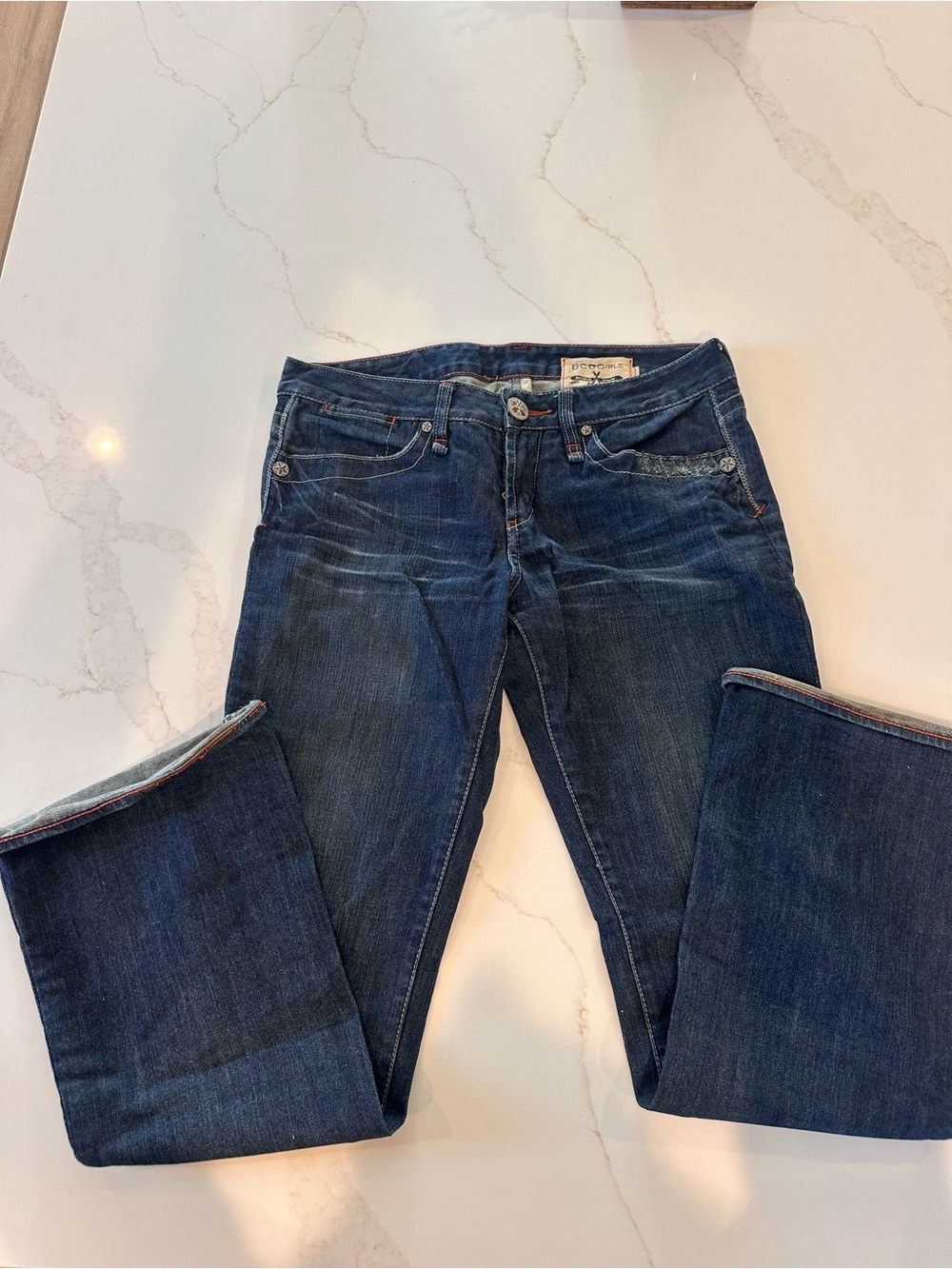 Authentic Early 2000s BCBGirls Dark Indigo Boot-Cut Jeans